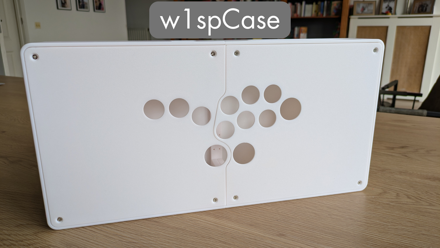 w1spCase - Leverless Arcade Stick Case – 3D Printed PLA+ enclosure for Fighting Games