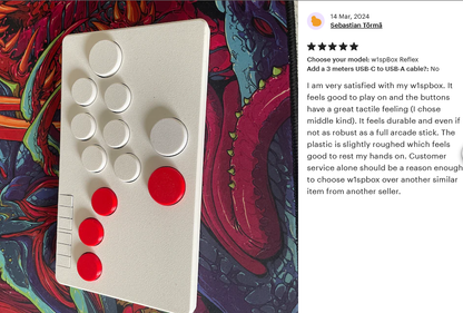 w1spBox Studio | Personalized Leverless Controller for PC & Switch | Pro Fightstick