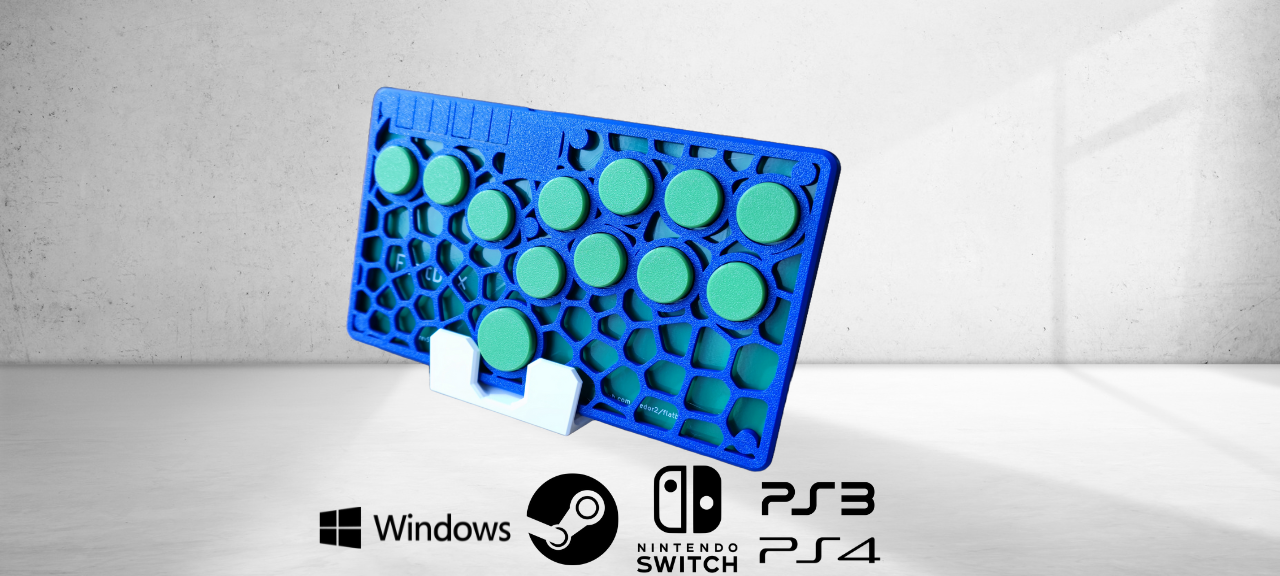 w1spBox - Hitbox like Leverless All Buttons Fightstick Controller Flatbox for PC/Steam/SteamDeck/Switch/PS3/Limited PS4 - Voronoi Edition!