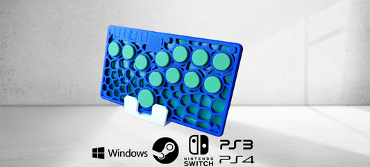 w1spBox - Hitbox like Leverless All Buttons Fightstick Controller Flatbox for PC/Steam/SteamDeck/Switch/PS3/Limited PS4 - Voronoi Edition!